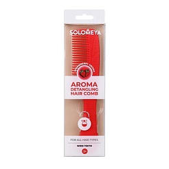 -       Aroma Detangling Hair Comb Strawberry - Solomeya 